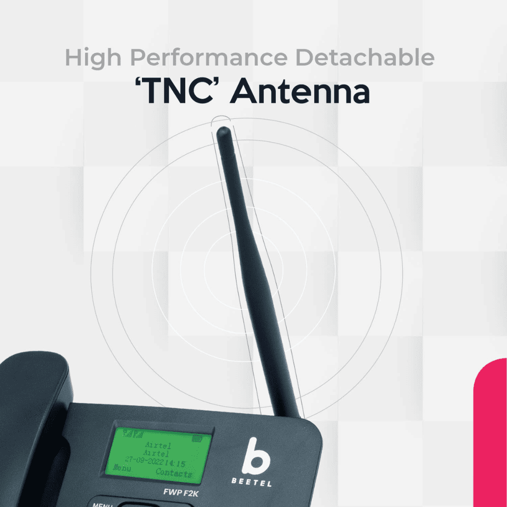 Beetel F2K, GSM Fixed Wireless Landline Phone, LCD Display, Black