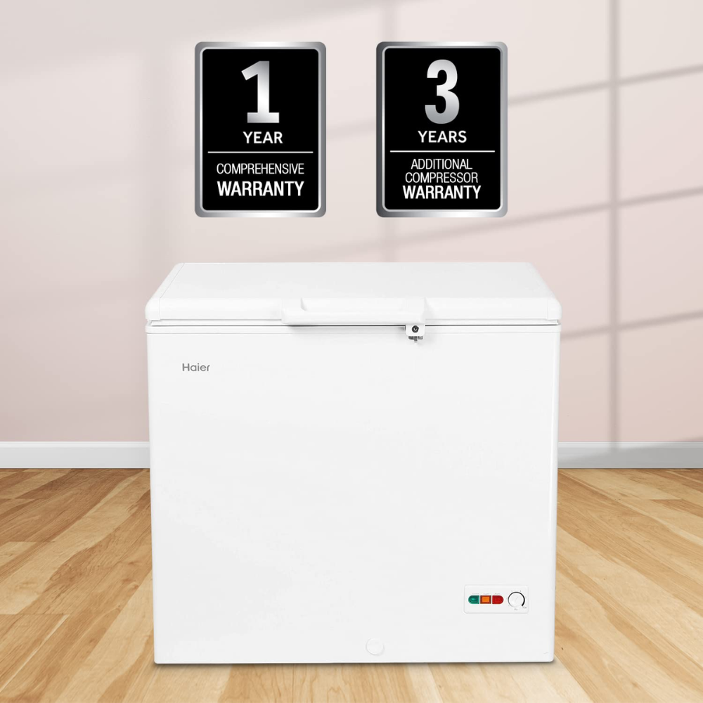 Haier HFC-230SM5, 218 Ltrs Top chest Single Door Convertible Deep Freezer, White