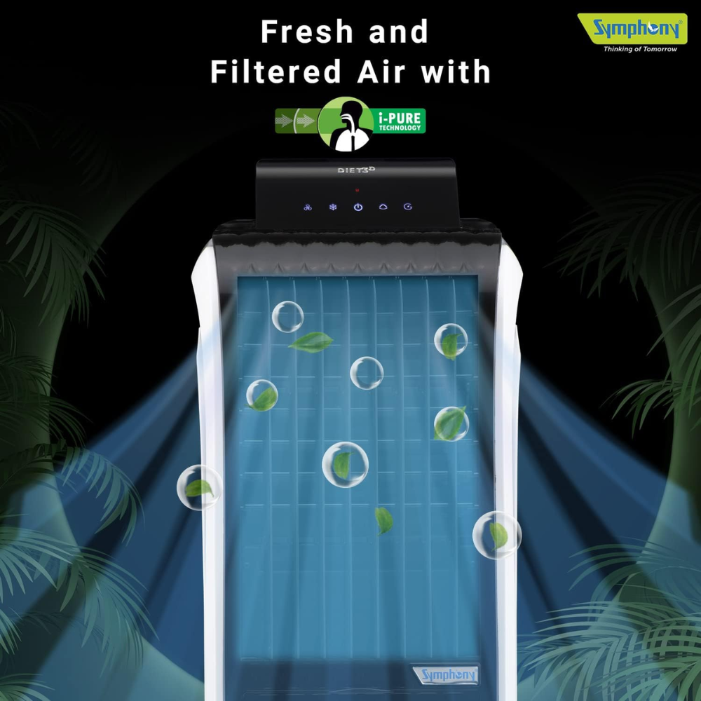 Symphony 30 Ltrs Diet 3D i Portable Tower Air Cooler (DIET3D30I)