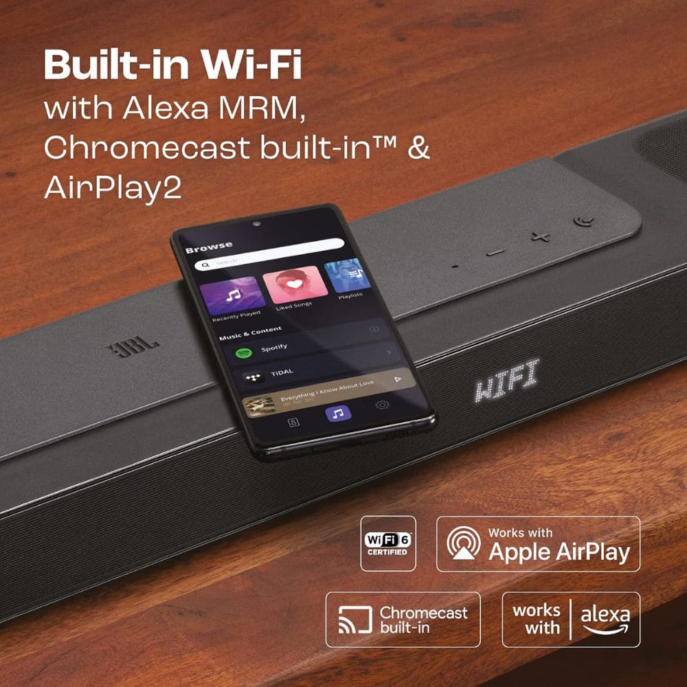 JBL Bar 800 Watts Wireless with True Dolby Atmos Down-Firing Subwoofer Soundbar (JBLBAR800PROBLKIN, 7.1Channel)