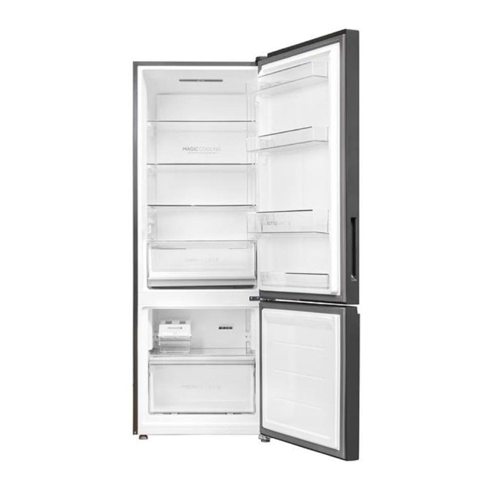 Haier 325L 2 Star Inverter Frost Free Double Door Refrigerator (HRB 3752BNSA P, Nickel Steel)