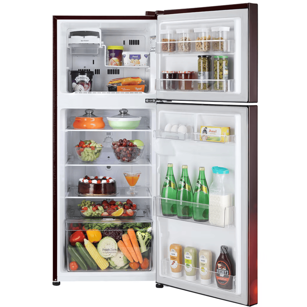 LG 242 Ltrs 2 Star, Inverter Frost Free, Double Door Refrigerator (GL-N292BSCY)