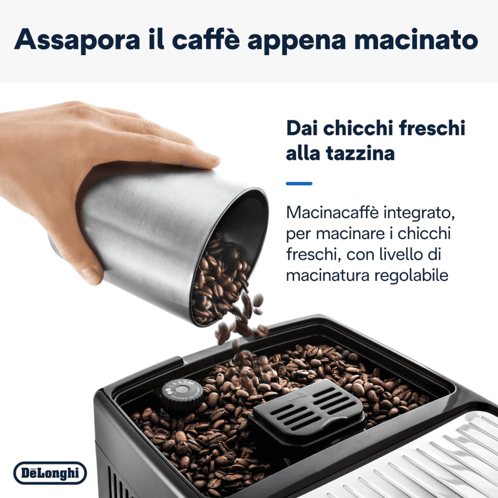 Delonghi ECAM350.55B, Dinamica Super Automatic Espresso Cappuccino Coffee Machine, Black