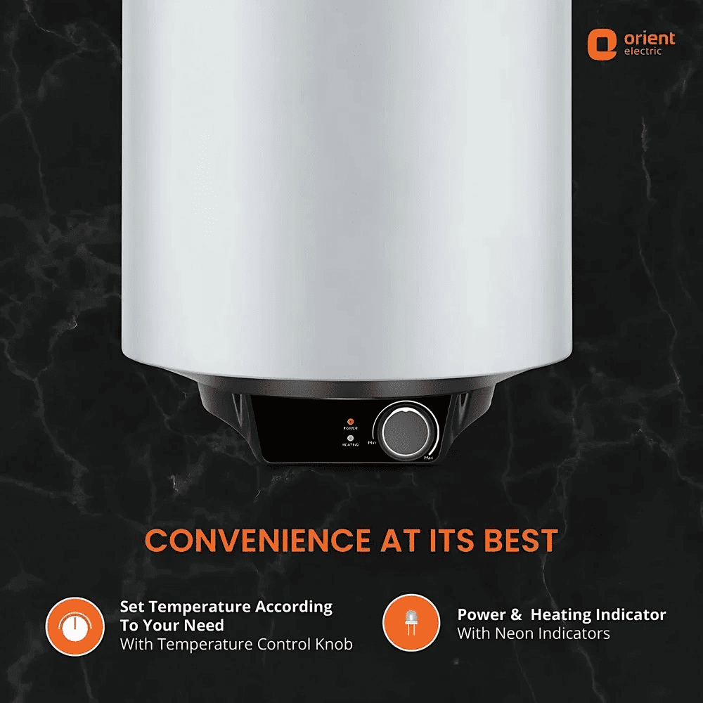 Orient 25 Litre 5 Star Vertical Storage, Water Heater Geyser (Aquanova Neo25, White)