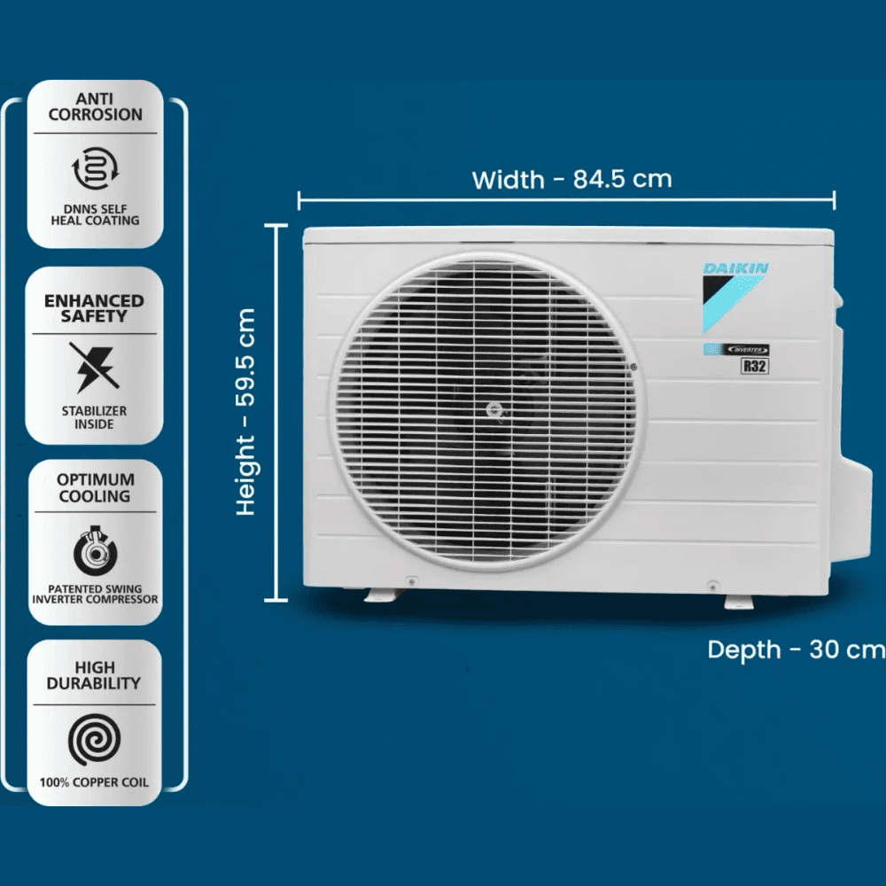 Daikin 1.4 Ton 3 Star Inverter Split Air Conditioner (FTKC48UV16WF)