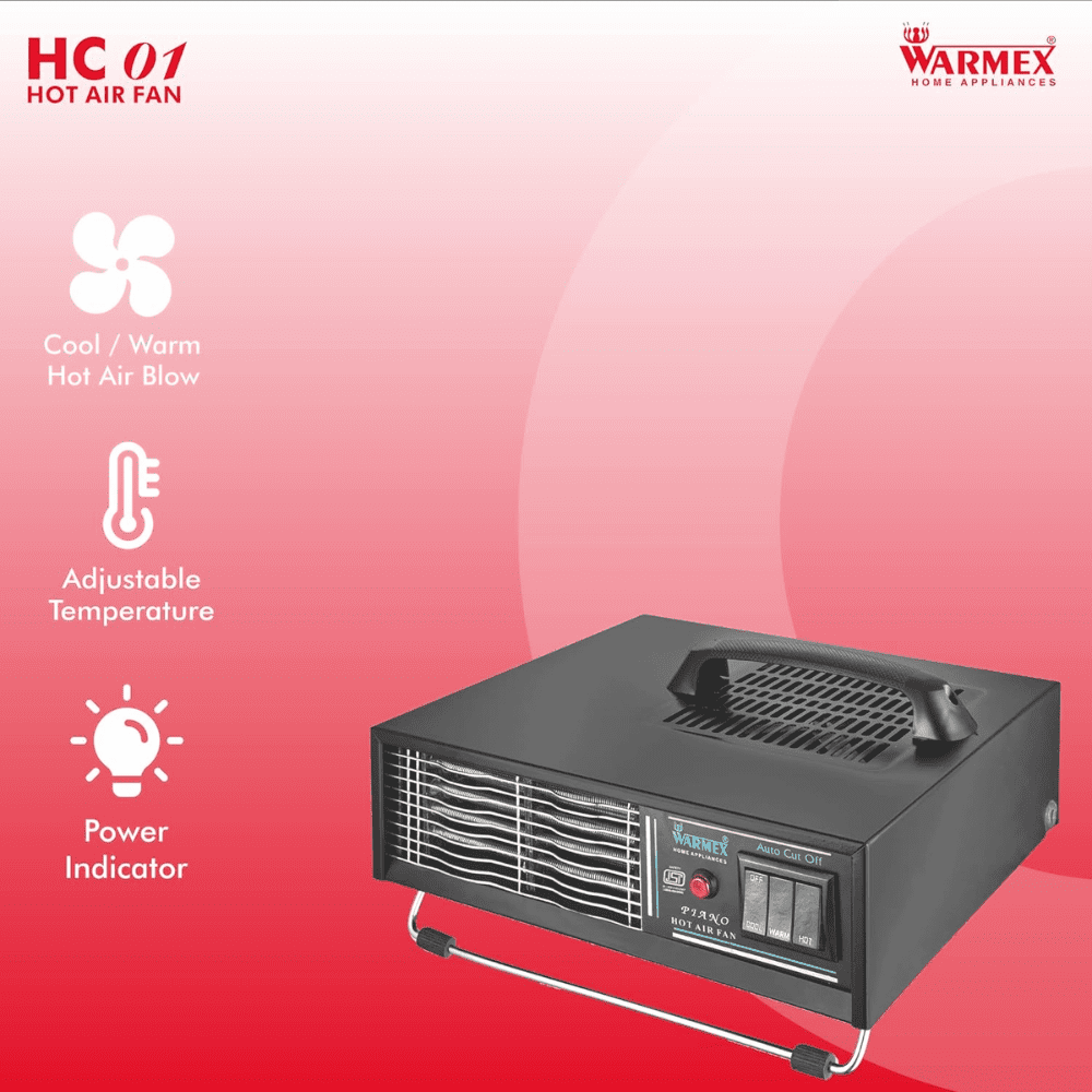 Warmex 2000 Watts Fan Portable Room Heater (HC 01 Black)