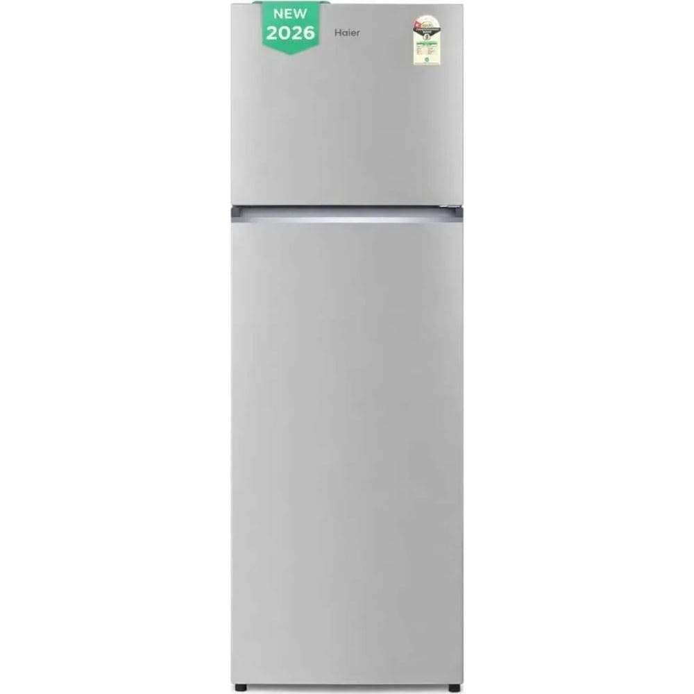 Haier 240 Ltrs, 1 Star Frost Free Double Door Top Mount Refrigerator (HRF 2901EMSA P, Moon Silver)
