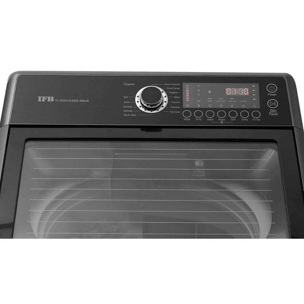 IFB 9.5 Kg 5 star Fully-Automatic Top Load Washing Machine Appliance (TL-SDIN 9.5KG AQUA,Grey)
