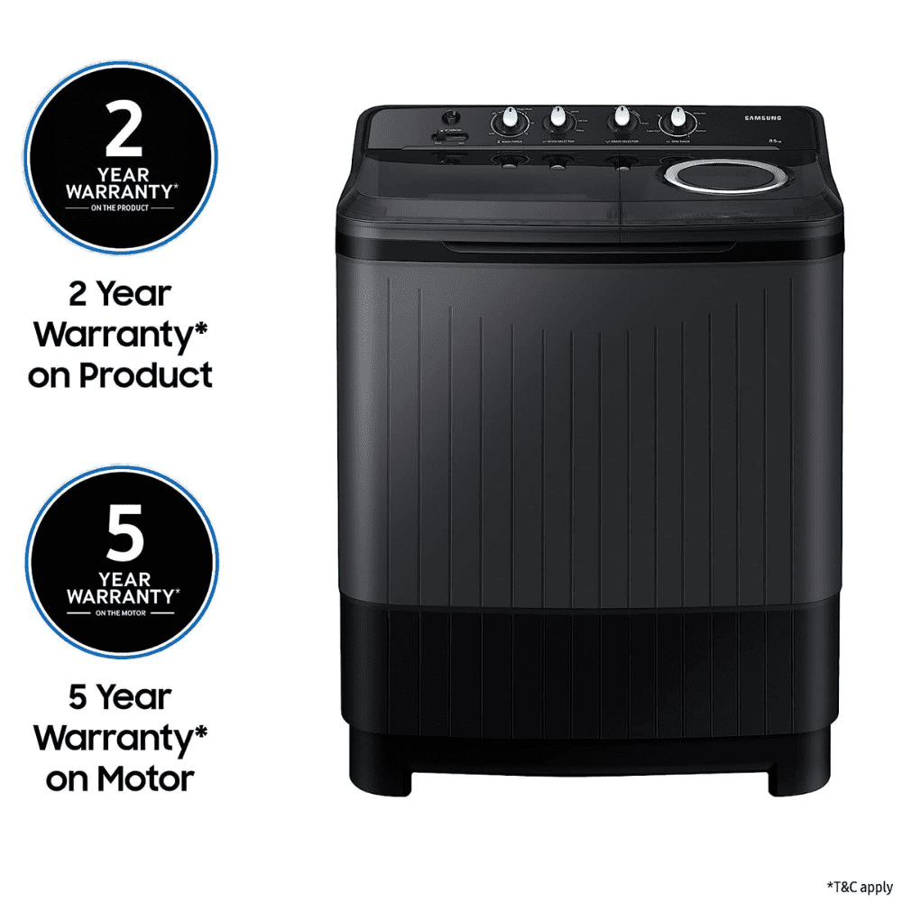 Samsung 8.5 Kg 5 Star Semi Automatic Top Loading Washing Machine (WT85B4200GD, Dark Grey)