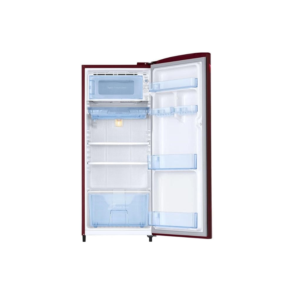 Samsung 183 Ltrs, 3 Star Digital Inverter, Direct Cool Single Door Refrigerator (RR20H2723RZN Midnight Blossom Red)