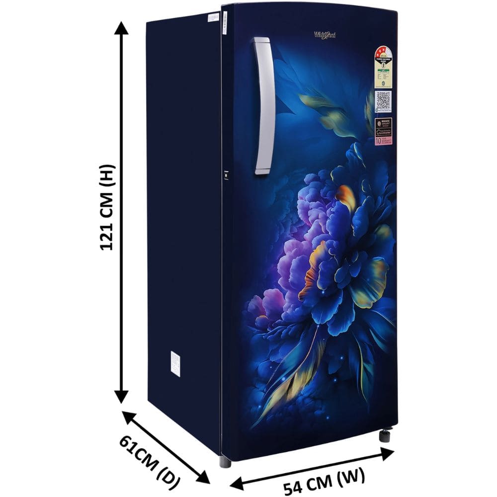 Whirlpool 192 Ltrs, 3 Star Direct Cool Single Door Refrigerator (215 IMPRO ROY 3S SAPPHIRE)