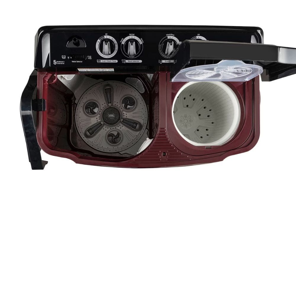 LG 11.5 Kg 5 Star Semi-Automatic Top Load Washing machine (P115ASDAZ, Maroon)