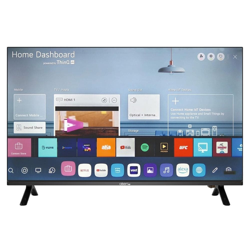Aisen A55UDS977, 55 Inches 4K Ultra HD Smart LED TV, Black