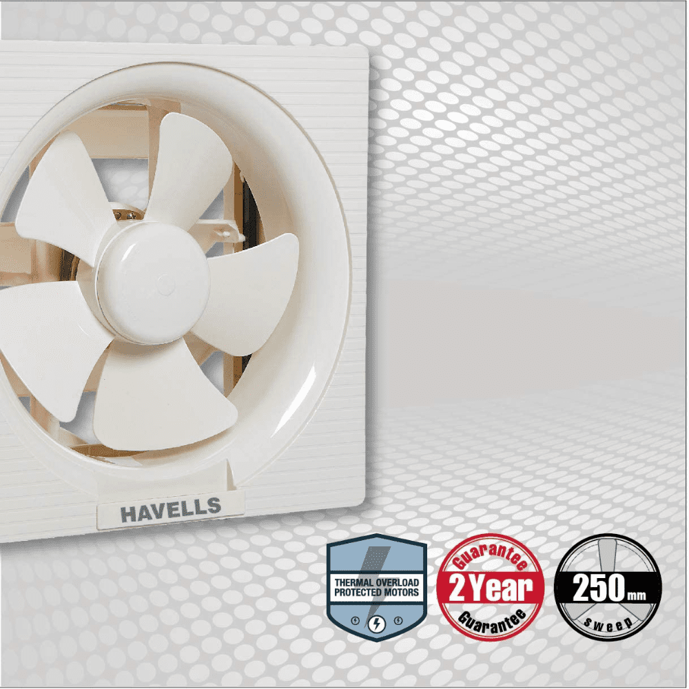 Havells Ventilair DX, 250mm 6 Blade Wall Mount Air Exhaust Fan
