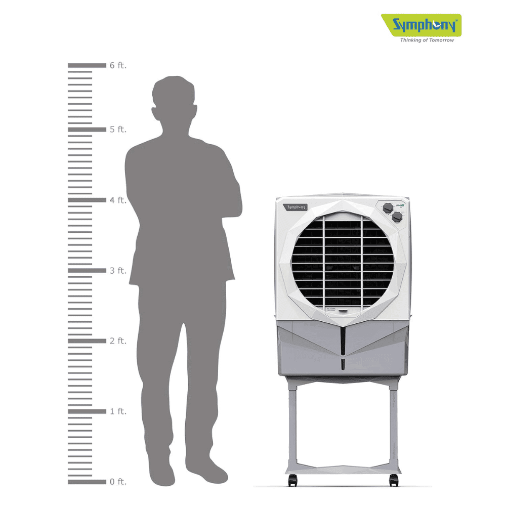 Symphony 45 Ltrs Desert Air Cooler with Trolley (JUMBO 45+)