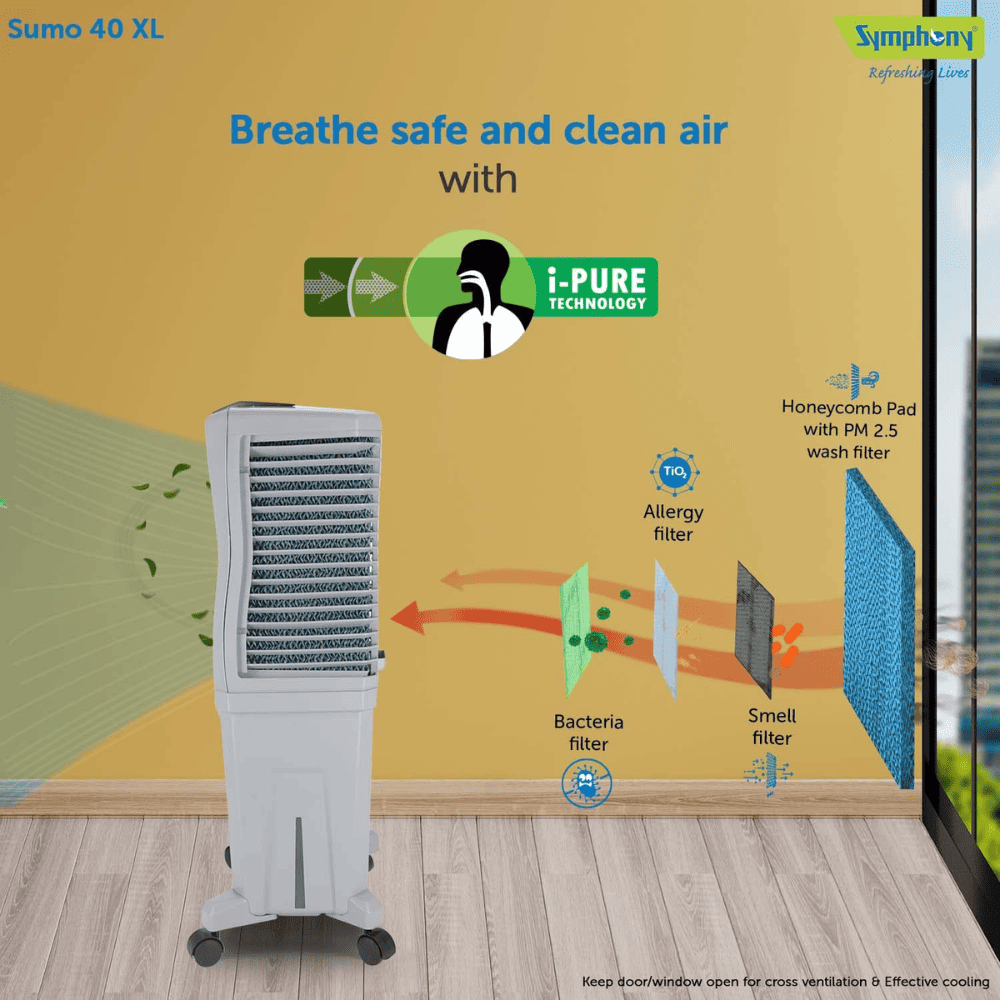 Symphony 40 Ltrs Personal Air Cooler (Sumo 40XL)
