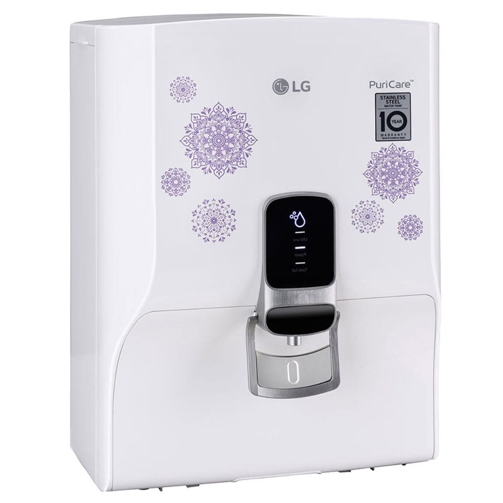 LG WW145NPW, 8 Litres RO+UV Stainless Steel Tank Wall Mountable Water Purifier, White