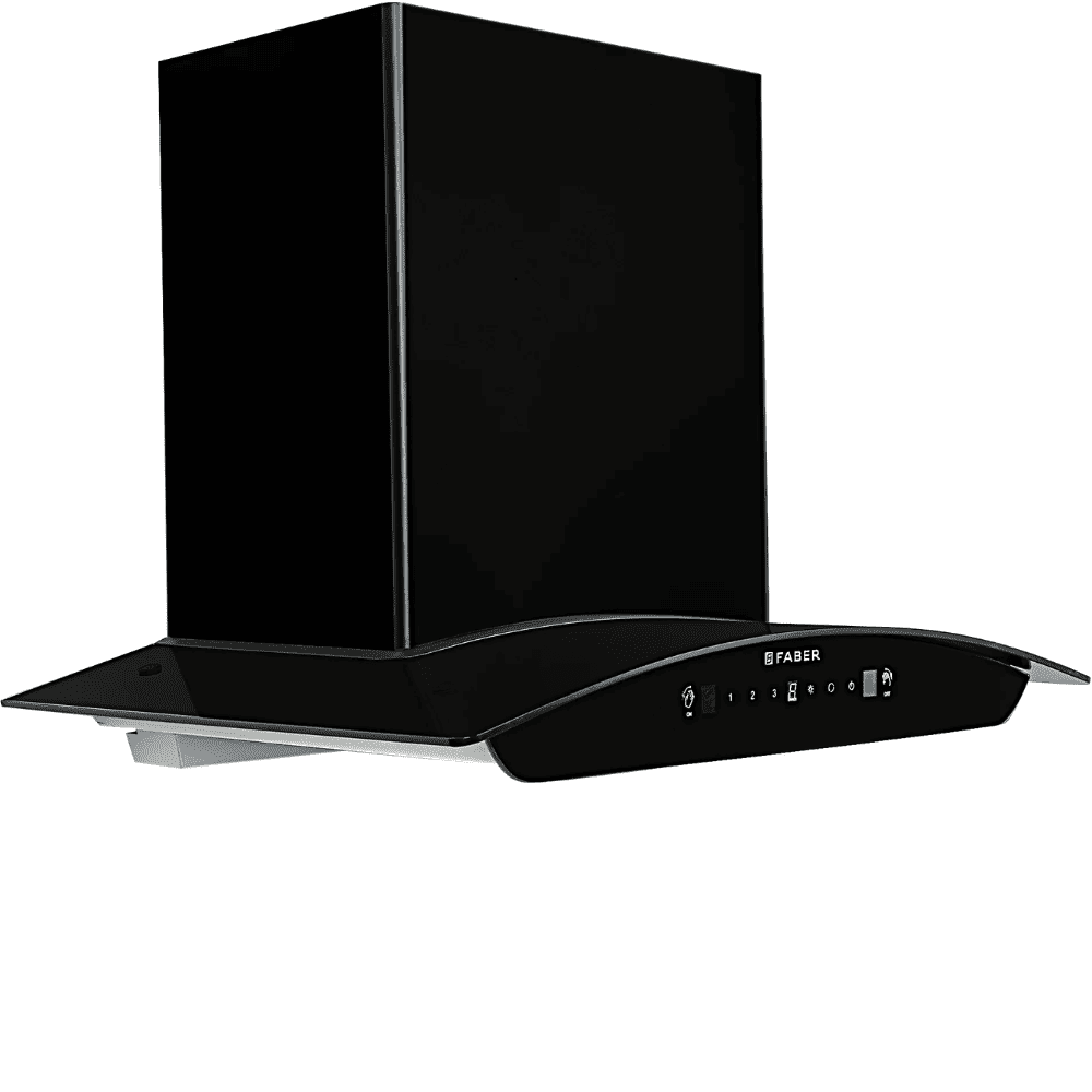 Faber HOOD SUNNY HC, 60 cm 1200 m3/hr Auto-Clean curved glass Kitchen Chimney Black)