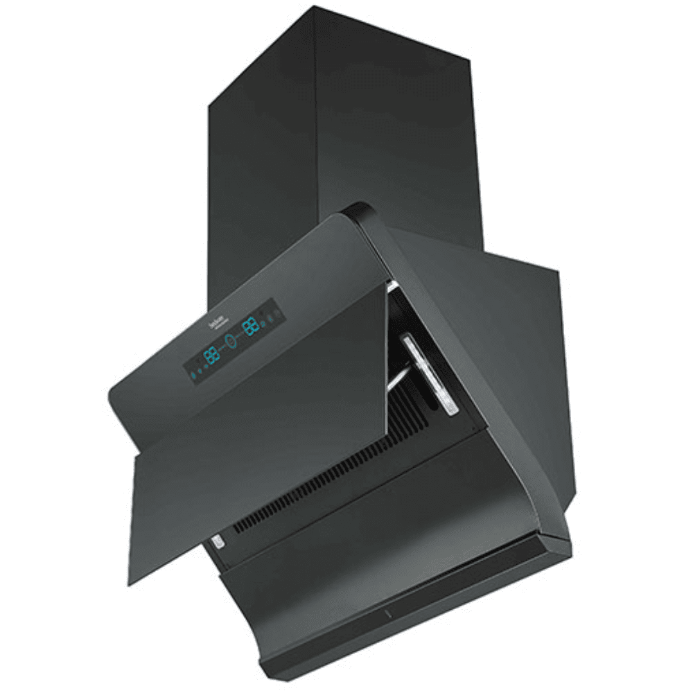 Hindware FLORENCE, 75 cm 1700 m3/hr Auto Clean Wall Mounted Chimney, Filterless Technology with BLDC Motor (Black)
