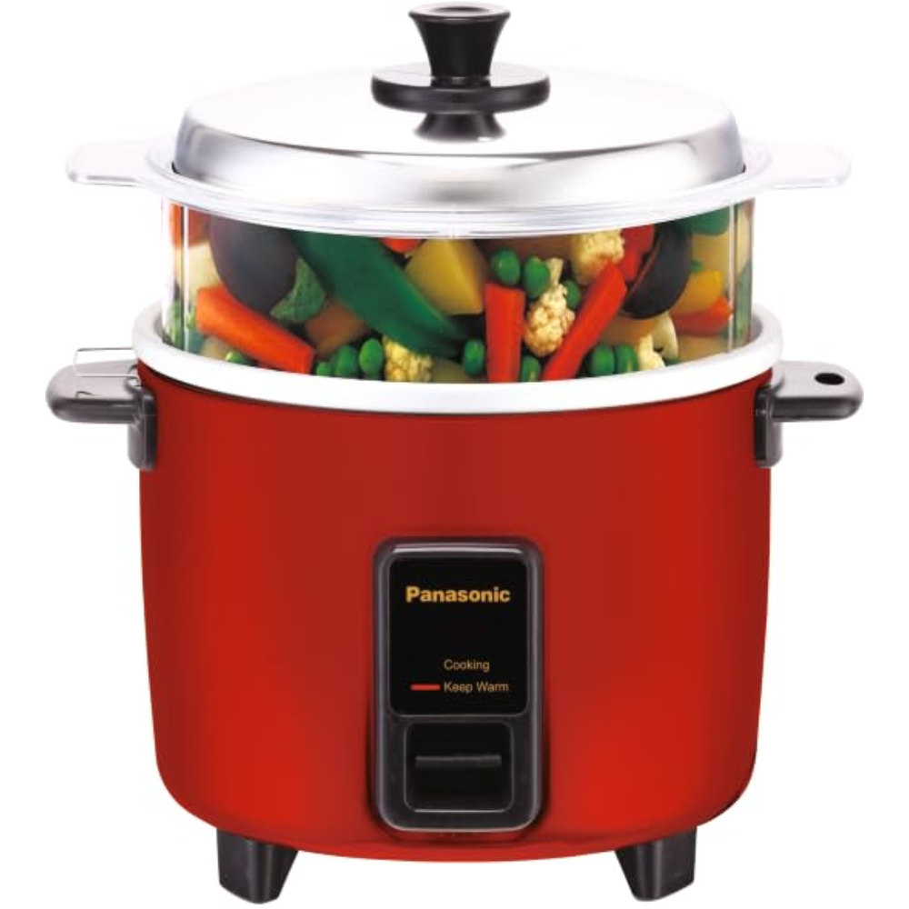 Panasonic SR-WA10H-S, 1.0 Ltrs 450 Watts Electric Automatic Rice Cooker (Burgundy)