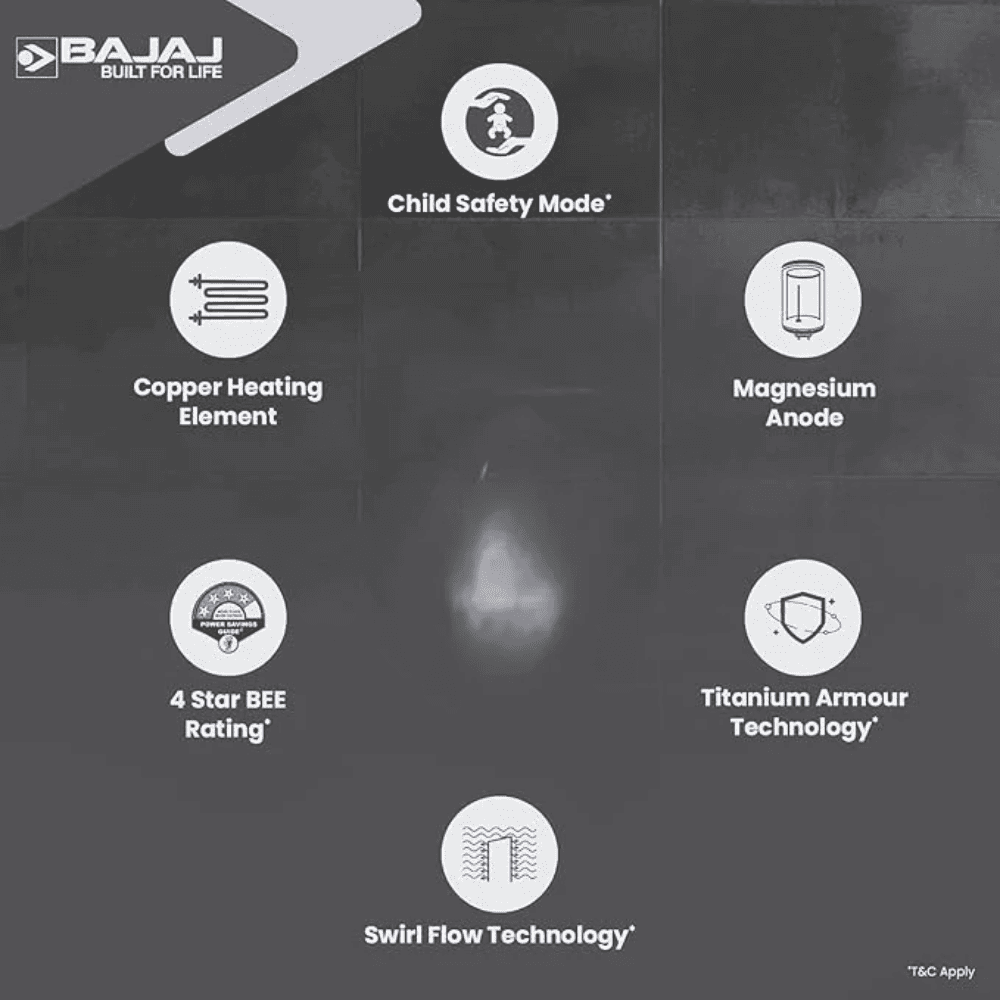 Bajaj 25 Ltrs 4 Star Vertical Storage Water Heater (ASTOR25, White)