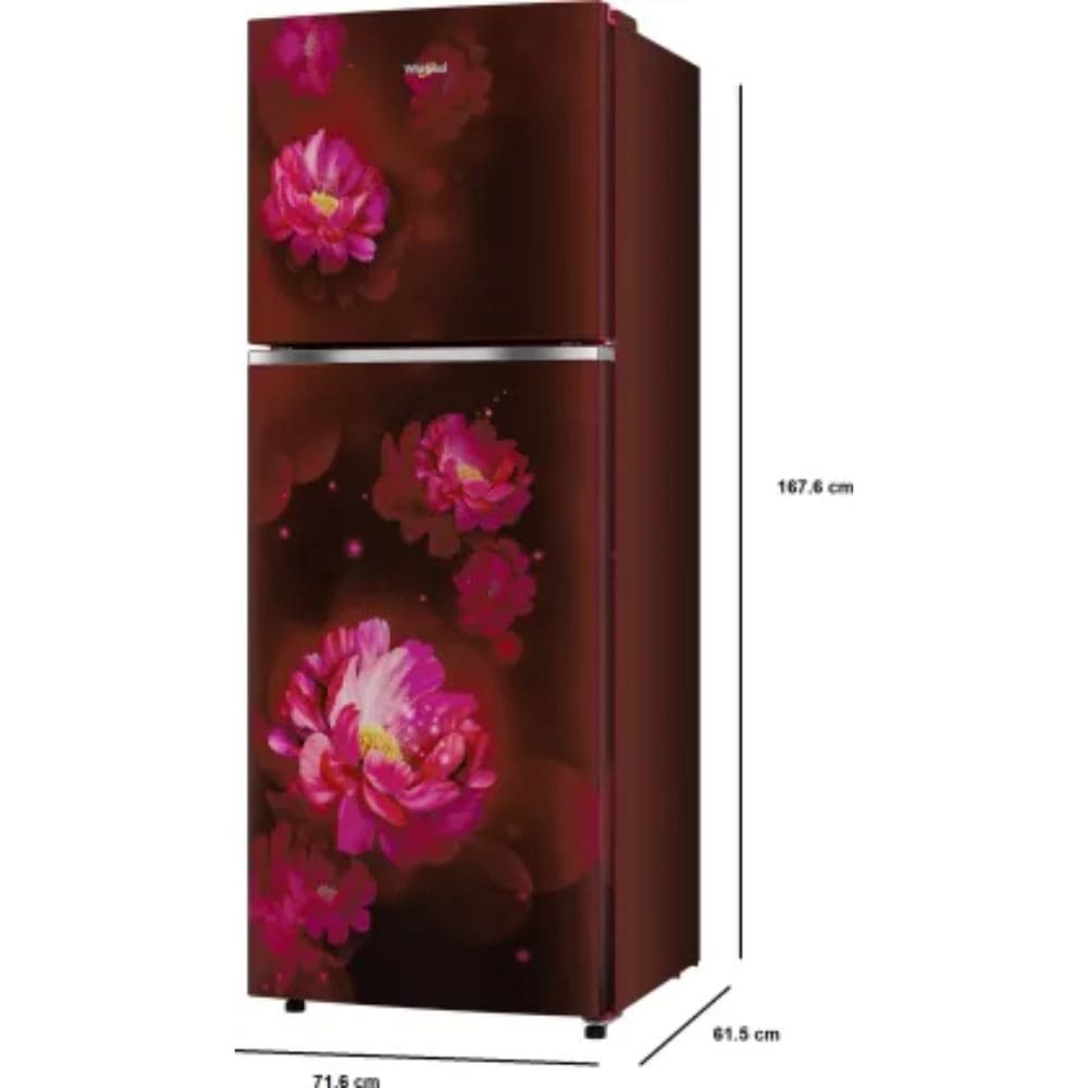 Whirlpool 235 Ltrs 2 Star, Inverter Frost Free, Double Door Refrigerator (NEO SP278 PRM WINE PEONY(2S)-TL)