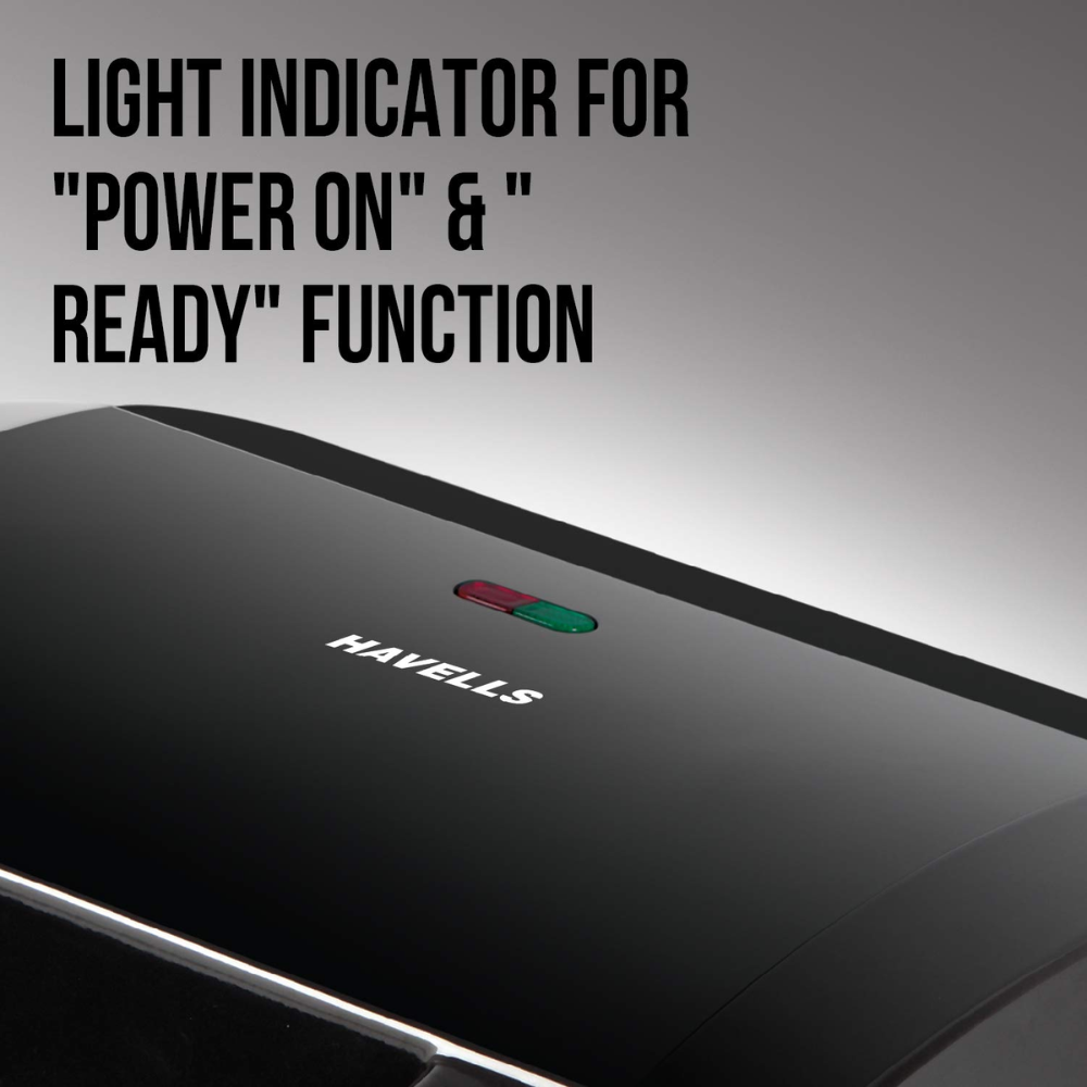 Havells Big Fill-GHCSTDKK090, 900 Watts Multi Grill Sandwich Maker (Black)
