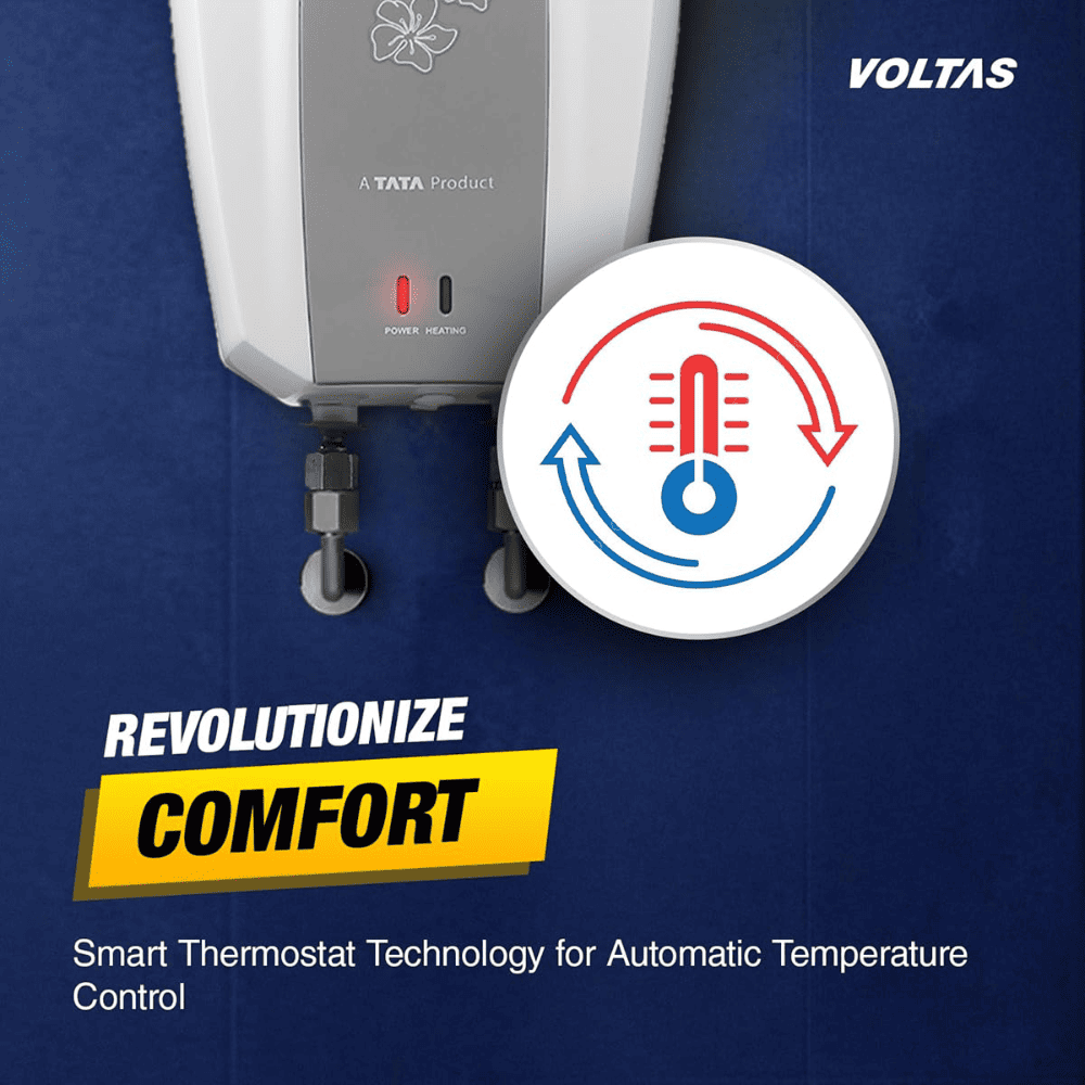 Voltas 5 Ltrs Instant Water Heater Wall Mounting Geyser (INSTA+,White)