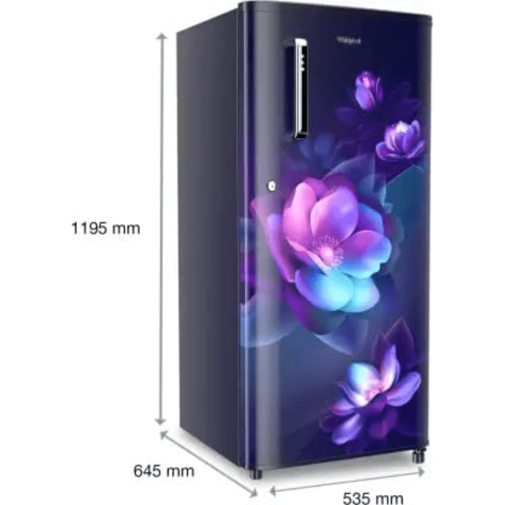 Whirlpool 205 IMPC PRM 2S WINE LINNEA, 190 Ltrs 2 Star Inverter  Direct Cool Single Door Refrigerator, Wine Linnea