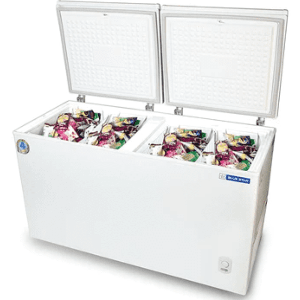 Blue Star CF3-300MEW, 284 Ltrs Double Door Convertible Deep Freezer, White