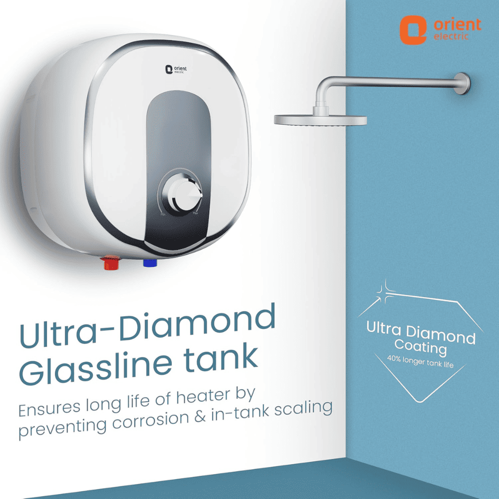 Orient 25 Ltrs Storage 5 Star, Wall Mounting Water Heater Geyser (Aquator +25L, White)