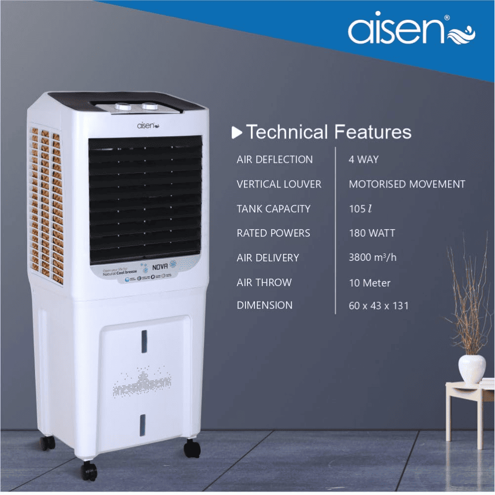 Aisen 105 Ltrs Nova Desert Air Room Cooler (AC2DMH815)