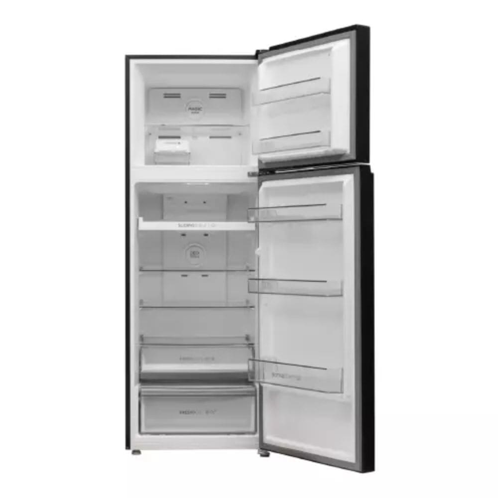 Haier 328 Ltrs, 3 Star Inverter Frost Free Double Door Refrigerator (HRF 3783CPG P, Cream Pink Glass)