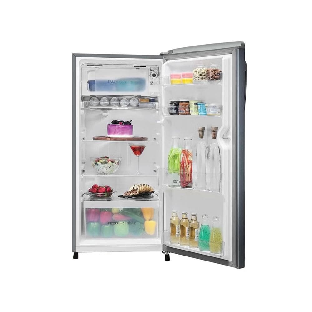 Haier 100 Ltrs, 2 Star Direct Cool Single Door Mini Bar Refrigerator (HRD 1252KSA, Black Steel)