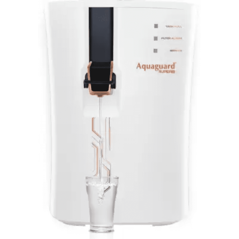 Aquaguard 6 Ltrs Superb RO+UV+MTDS+SS Wall Mountable Water Purifier, White