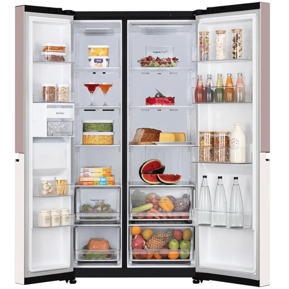 LG 650 Ltrs 3 Star, Inverter Frost Free, Side-by-Side Refrigerator (GL-B257EPT3)