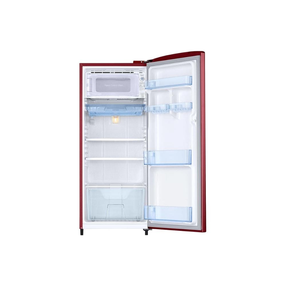 Samsung 183 Ltrs, 2 Star Digital Inverter, Direct Cool Single Door Refrigerator (RR20H11C2RH, Scarlet Red)
