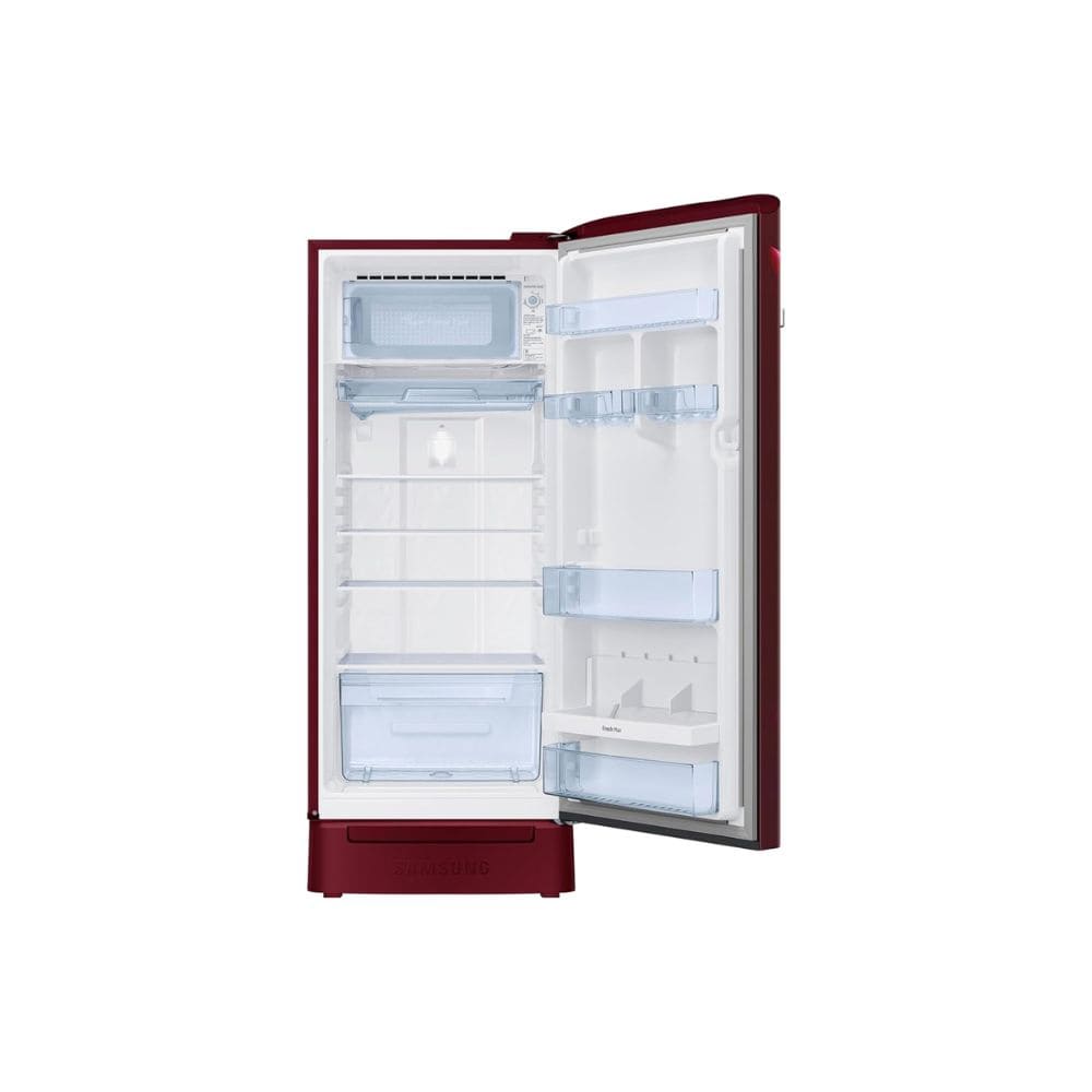 Samsung 215 Ltrs, 5 Star Digital Inverter, Direct Cool Single Door Refrigerator (RR23H2H35RZ/HLtrs, Midnight Blossom Red)