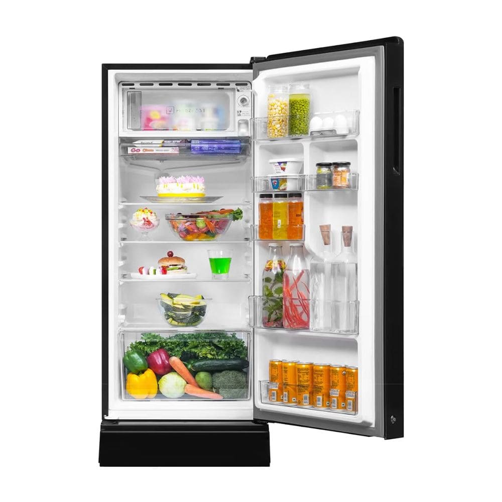 Haier 190 Ltrs, 3 Star Direct Cool Single Door Refrigerator (HRD 2103PSGA P, Nickel black)