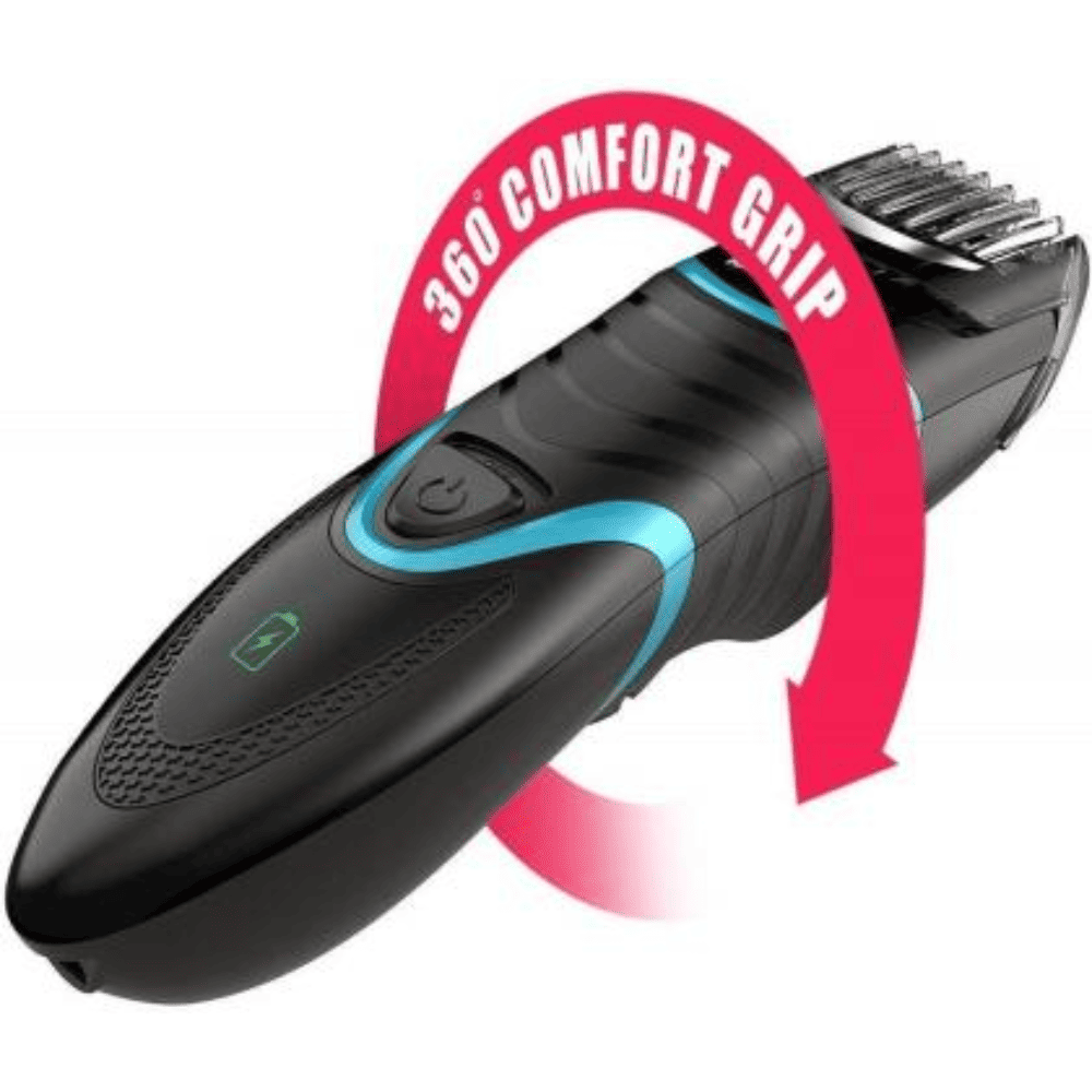 Havells BT9000, Digital & USB Quick Charge Titanium Coated Zoom Wheel Beard Trimmer (Black & Blue)