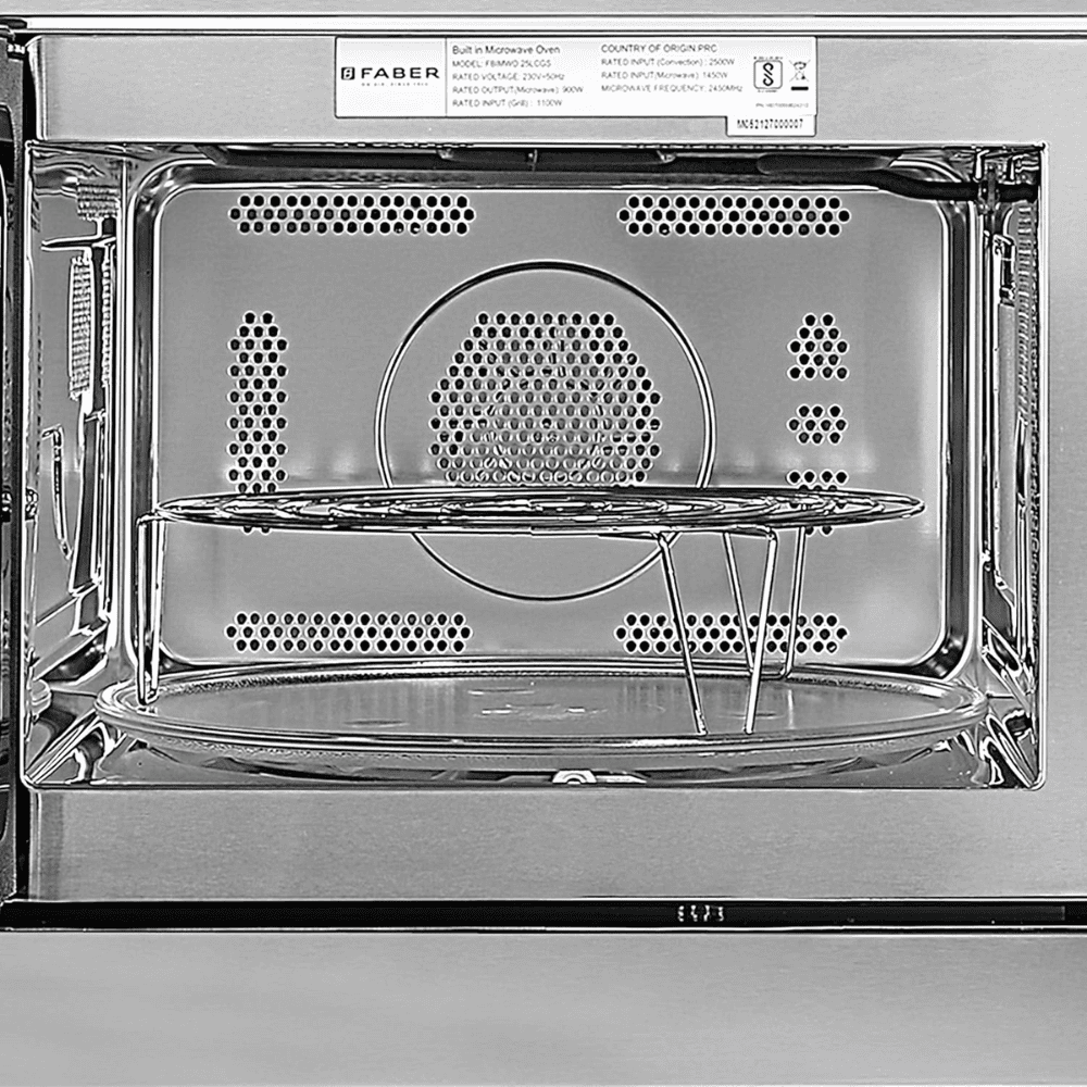 Faber 25 Ltrs Stainless Steel Convection Microwave Oven (FBIMWO 25 LCGS/FG,Silver)