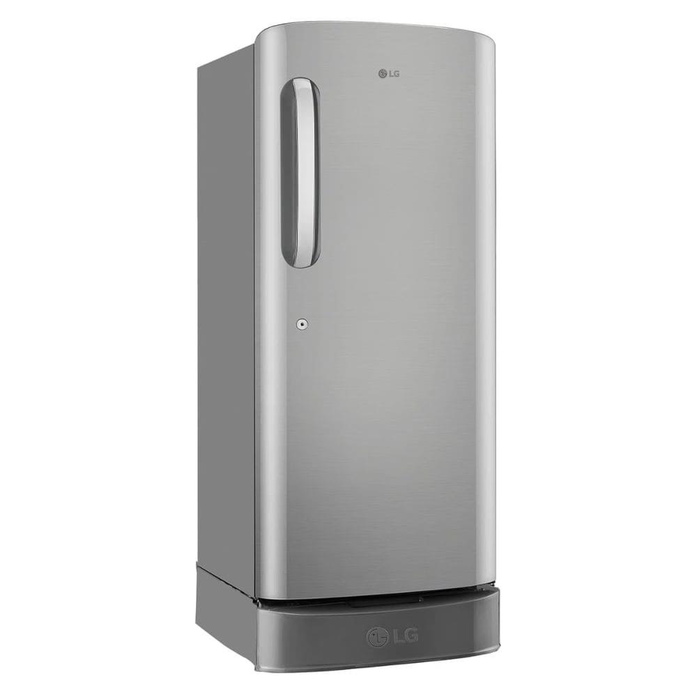 LG 224 Ltrs, 5 Star Smart Inverter Direct Cool Single Door Refrigerator (GLD2356ZAPZ, Shiny Steel)