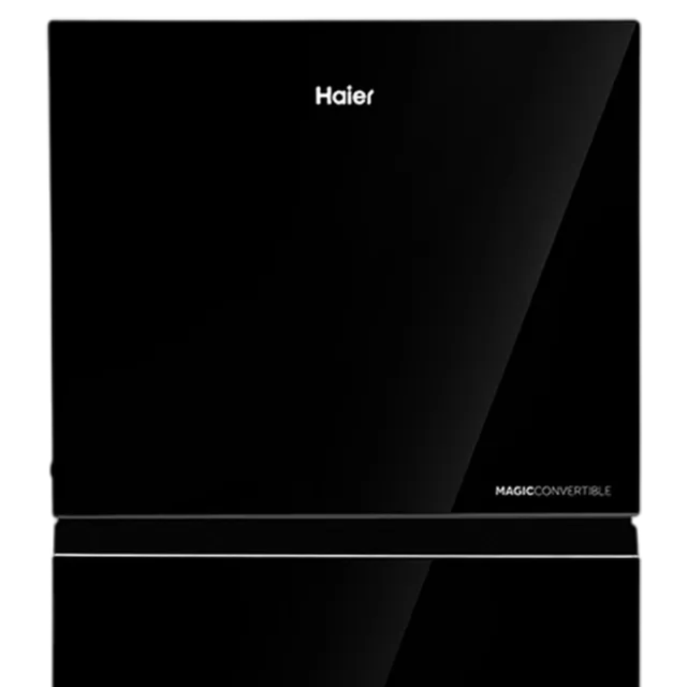 Haier 268 Ltrs 2 Star Inverter Frost Free Double Door Refrigerator (HRF-3182PFG-P, Black)