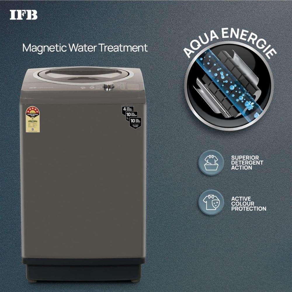 IFB 8 Kg 5 star Fully-Automatic Top Load Washing Machine (TL-R3SG 8.0KG AQUA, Grey)