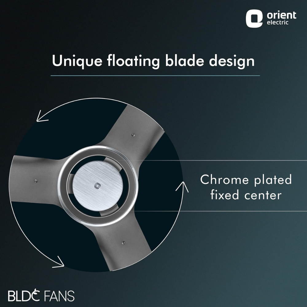 Orient I Float, 1200mm 3 Blade BLDC BEE 5-star rated Compatible Ceiling Fan