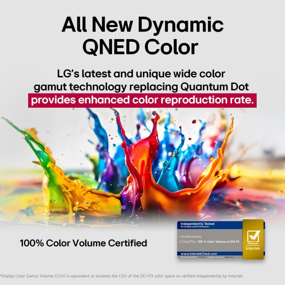 LG 65QNED8GA6A, 65 Inches, 4K Ultra HD QNED TV, Black