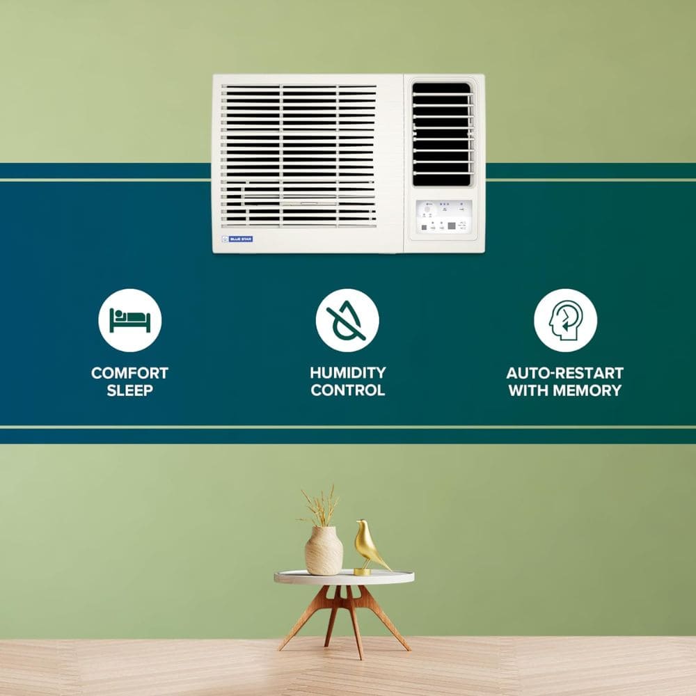 Blue Star 0.8 ton 2 Star Fixed Speed Window Air Conditioner (WFA209LXU, 2050W)