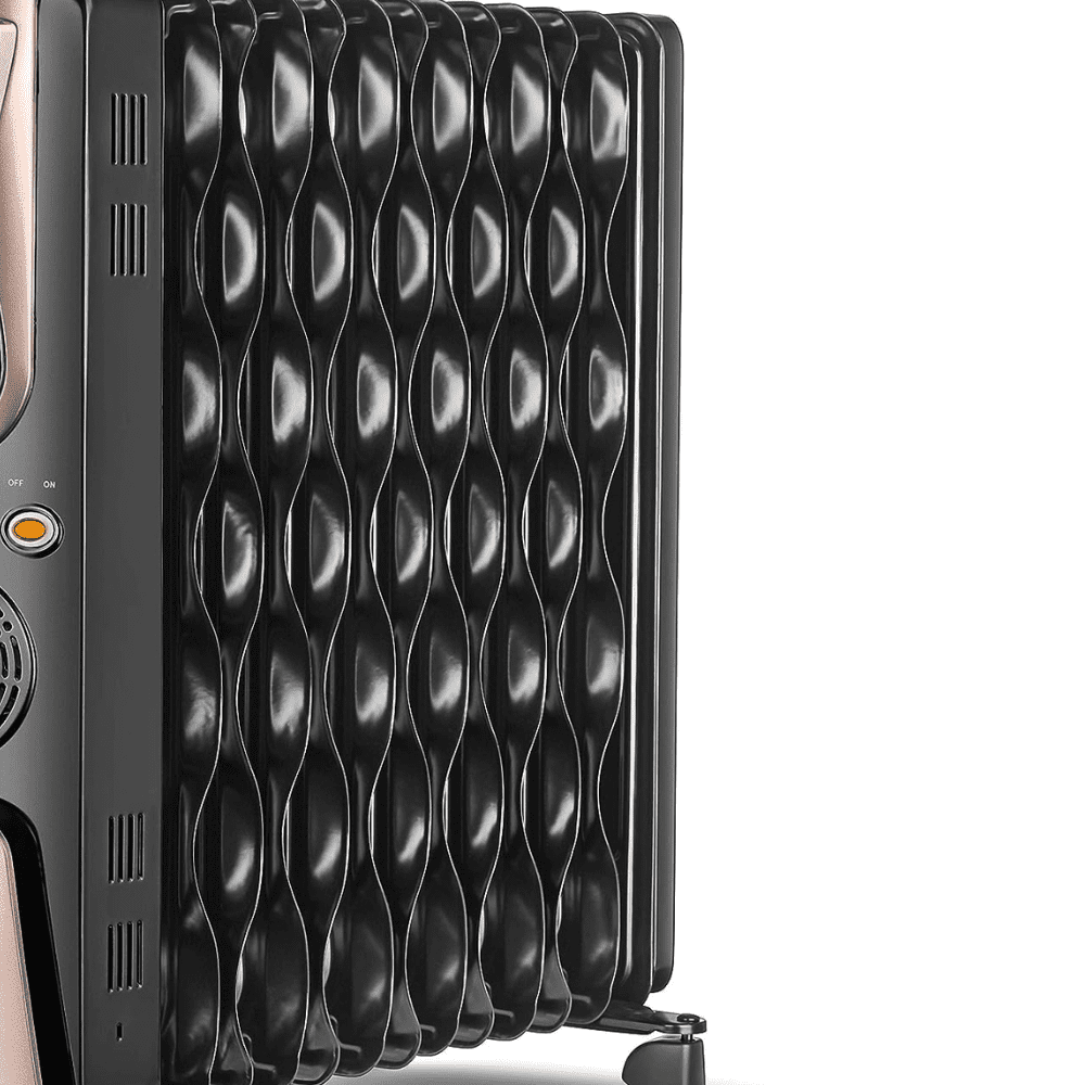 Orient 13 Wave Fins, 2900 Watts Oil Filled Radiators Room Heater Electric PTC Fan (OFR13, Black)