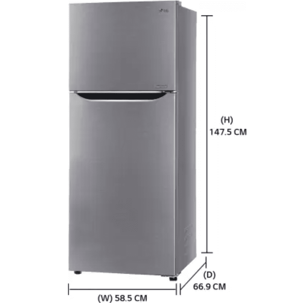 LG 242 Ltrs 2 Star, Inverter Frost Free, Double Door Refrigerator (GL-N292BDSY)