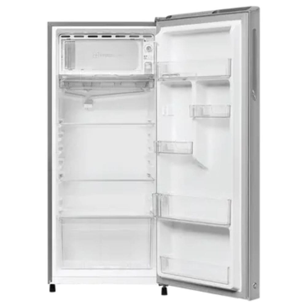 Haier 190 Ltrs, 5 Star Direct Cool Single Door Refrigerator (HRD 2105BNSA P, Nickel Steel)